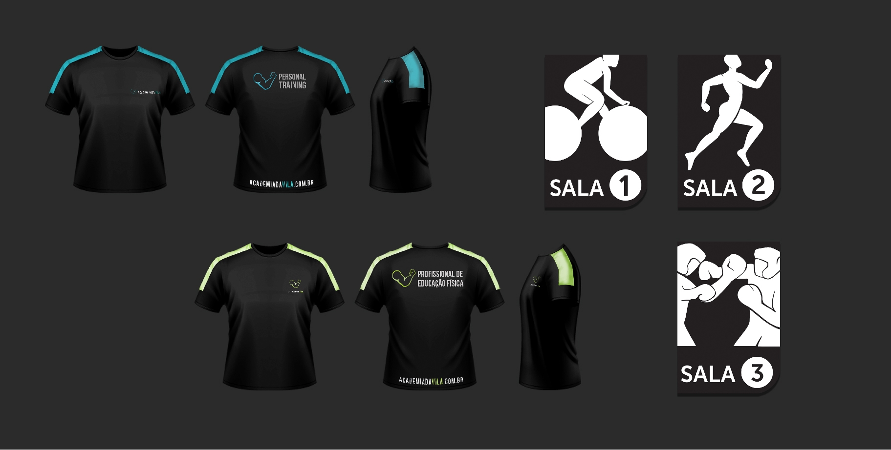 uniformes e sinalização